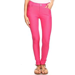 ICONOFLASH Women's Stretch Jeggings with 5 Pockets Pull On Skinny Jean Leggings Large