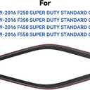 2 x in-Channel Window Visors Rain Guards for 1999-2016 Ford F250 F350 F450 F550 Super Duty, Window Vent Wind Deflectors Visors Shades for 2000-2016 F650 F750 Standard Cab (for 2 Front Doors Only)