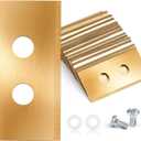 Huazu Replacement Blades for Mammotion Luba & Yuka All Series, 36pcs Titanium-Coated Robotic Replacement Lawn Mower Blades with Washers & Screws