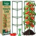 Legigo 2 Pack 65 Inch Tomato Cage for Garden, Heavy-Duty Tomato Trellis Plant Support Stakes, Adjustable Garden Trellis Plant Cage for Climbing Plants Peppers Outdoor Raised Garden Bed and Vegetables
