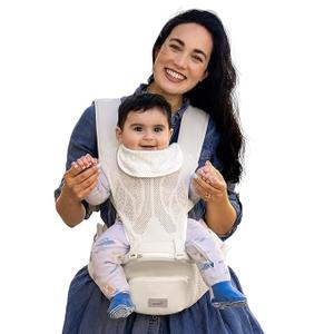 Grownsy 3D Knit Baby Carrier with Hipseat, Ultra Breathable, Flexible Fit, Safety Certified, Plus Size Friendly, Ideal for Comfortable Baby Wearing, Newborn to Toddler 7-50lbs