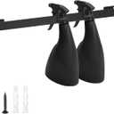 Harhana Spray Bottle Holder 14 Inches Slim Stainless-Steel Wall Mount Hanger for Spray Bottle