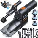 Car Vacuum, 5 in 1 Portable Mini Cordless Vacuum with 23,000Pa Powerful Suction, 10 Attachments, 180 Foldable, Type-C Charge, LED, Small Vacuum Cleaner for Car, Home, Pet, car Accessories