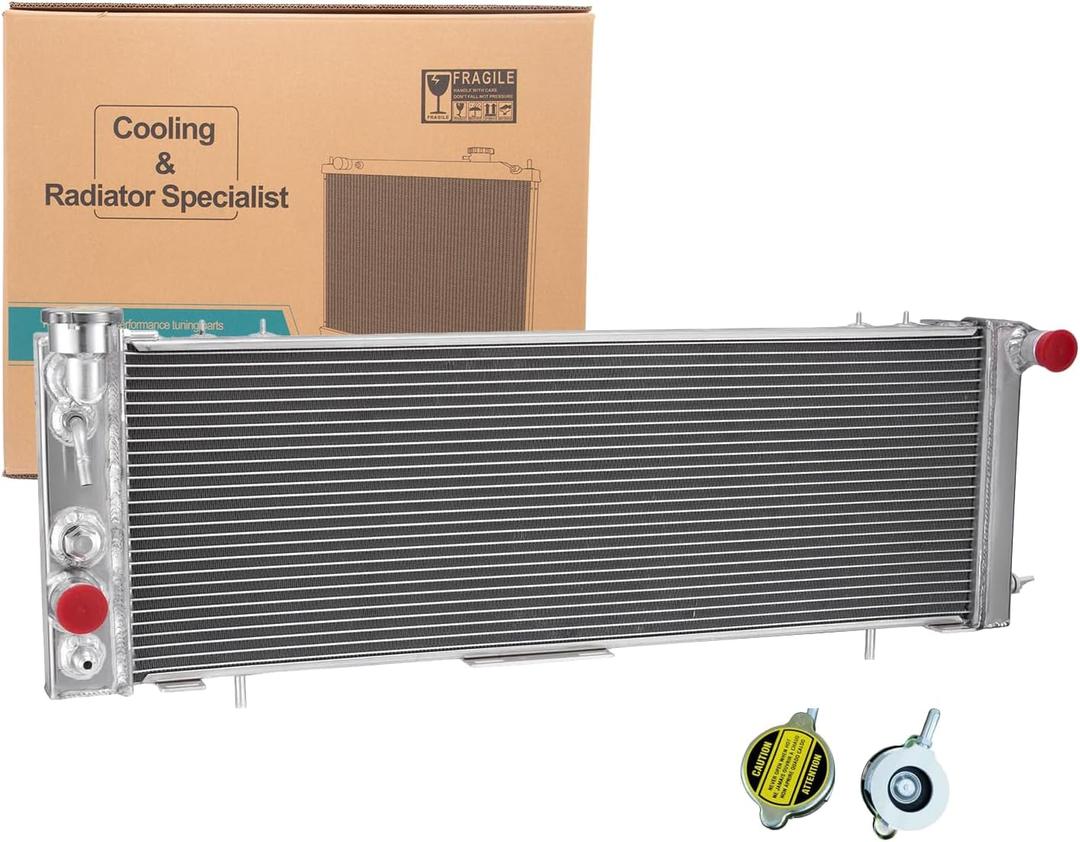 4.0L Aluminum Radiator Replacement for 1984-2001 Jeep Cherokee XJ Laredo,1986-1992 Jeep Comanche 1984-1990 Jeep Wagoneer 2.1L 2.5L 2.8L 4.0L,Automatic Transmission Radiator