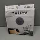 Mosewa Wall Clock Silent Non Ticking Decorative for Kitchen Bedroom Bathroom Office Living Room Battery Operated 10 Inch Gray Modern Simple