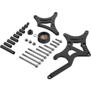 Bevinsee LS Truck Alternator/Power Steering Pump Bracket SUV Driver Side Compatible with Chevrolet GMC Silverado Sierra Yukon Tahoe Express Suburban 1500 2500 3500 1999-2014 LS Engines CNC-Machined (Black-LS-Upgraded)