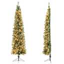 7-ft Pre-lit Slim Artificial Christmas Tree with White LED Lights