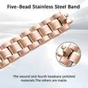 Thin Band Compatible with Samsung Galaxy Watch 7/FE/6/5/4 40mm 44mm, 5 Pro 45mm, Watch 6/4 Classic 43mm 47mm 42mm 46mm, 20mm Stainless Steel Metal Replacement Wristband Strap for Women Men
