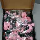 Pink Rose Bouquet Building Set for Girls & Boys - 12 Pack Botanical Collection Gift for Easter Basket Artificial Flowers Botanical Collection Centerpiece Retro Decor