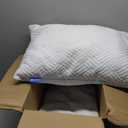 Cooling Pillows Queen Size Set of 2, Memory Foam Pillows with Zipper, Adjustable Firmness for Sleeping Cool Cold Pillow to Hot, Side, Back and Stomach Sleepers, 2 Pack, 20x30 (Cooling Blue Cover)