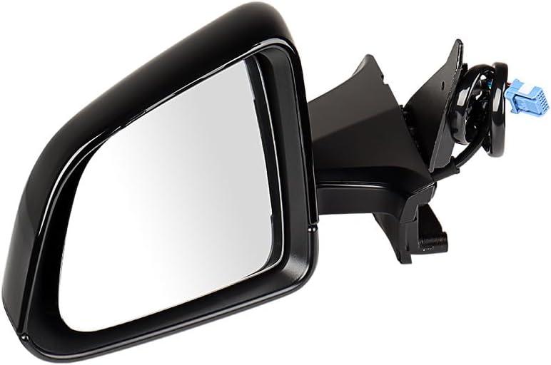 Astra Depot Auto Side Mirror Assembly w/Anti Glare Mirror Car Electric Adjustment Folding Heating Lens, Skull Mirror Cover Cap Included Compatible for 2020-23 Tesla Model Y (Glossy Black, LEFT)