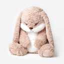 ZEIO Grumpy Bunny Stuffed Animal, 15.7" Plush Rabbit Stuffed Animals with Floppy Ears, Cuddly Soft Plush Toys Huggable, Perfect for a Gift (Brown)