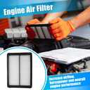 X AUTOHAUX Engine Air Filter + Cabin Air Filter for Hyundai Sonata 2015-2019 Air Filter Combo Set for Engine Protection and Increase Performance 28113-C1100, 97133-C2000