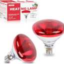 LUCKY HERP Infrared Heat Lamp for Chickens, 250 Watt Red Heat Lamp Bulb, 2 Pack Heat Light Bulb, Brooder Heat Lamp for Chicks Coop, Reptiles, Amphibian, Pet, Food Service