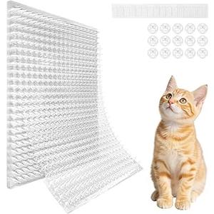Mardili 12 Packs Scat Mat for Cats,Cat Spike Mat with 13X16 inches,Cat Repellent Mat Deterrent Indoor& Outdoor,Training Pads Keep Cats and Dogs Off Couch, Bed