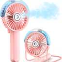 SWEETFULL Misting Fan Portable - 180 Foldable Handheld Personal Fan with Mist Spray, 3 Speeds, 30ml Water Tank, USB Rechargeable for Travel, Outdoors, Makeup, Camping, Home, and Office Use