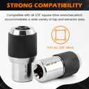Tap Socket Set, 2pcs Tap Sockets With 1pc 3/8" Socket Adapter, Adjustable Taps Extractor Tool, Durable Threading-Tap Extractors for Taps Reamers Screw Extractors(COLOR:Black)