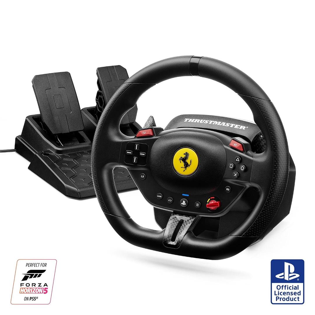 Thrustmaster T98 Ferrari 296 GTB Racing Wheel and Pedal Set (compatible with PS5, PS4 & PC)