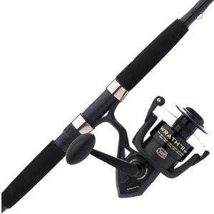 PENN 9' Wrath II Fishing Rod and Spinning Reel Combo, Size 6000, Medium Heavy Power, Moderate Fast Action, Corrosion-Resistant Graphite Construction, Lightweight and Durable