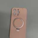 for iPhone 16 pro max case, Built-in Metal Stand and Ring Holder, Magsafe Compatible, Military Grade Protection, Shockproof, Men's and Women's use - Pink