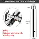 PRIOR FITNESS Pole Extension for 45mm Dance Pole 125/250/500mm or 5/10/20 Stainless Steel Accessories Tube to Connect Dancing Pole Titanium Adjust Length Height