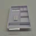 mDesign Expandable Plastic Drawer Organizer and Storage Container for Office Supplies - Gel Pen Pencil, Marker, Stationary, Desk Supply Holder for Drawers and Desktop - Lumiere Collection - White