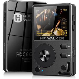 HIFI WALKER H2 HiFi MP3 Player with Bluetooth 5.2, Lossless DSD FLAC Player, Digital Audio Player Hi Res Portable Music DAP Player with 64GB Micro SD Card, Support Up to 512GB