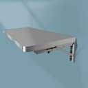 Stainless Steel Wall Mount Folding Table, Kitchen Storage Shelf, Laundry Floating Tables, Hanging Foldable Workbench, Fold Down Wall Desk, Drop Leaf Dining Table(80x40cm/32x16in)