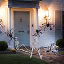 2 x CAMIRUS 2PACK 36" Skeleton Halloween Decorations, 3ft Life Full Size Skeleton with Realistic Posable Movable Joints for Halloween Haunted Houses, Lawn, Graveyard