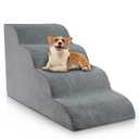 Chic Threads Dog Stairs for High Beds, 4Step Dog Steps for Couch, Pet Stairs for Small Dogs and Cats, NonSlip, Stable Indoor Dog Steps for high Bed