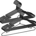 VWV 20 Pack Black Aluminum Hangers, 16.5 Inch Smooth and Durable Metal Shirt Dress Hanger, Lightweight and Sturdy Metal Hanger, Suit Jacket Dress Hangers