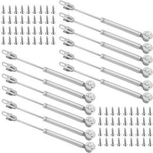 10 PCS 100N 22.5lb Gas Strut, Pneumatic Cabinet Door Lift Support, Hydraulic Hinge Support with 50 PCS Srews, Soft Open Lid Stay Hinge, Gas Shocks Props Spring for Tool Box Storage Chest Bench