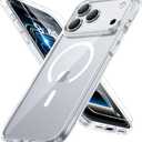 Miracase Magnetic for iPhone 17 Pro Case 6.3" with Screen Protector, [Compatible with MagSafe] Military-Grade Protection, Anti-Fingerprint, Slim Thin Phone Case for 17 Pro Cover, Clear