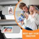 4 x 2Pcs Car Acrylic Magnetic Personalized Photo Holder Car Accessories Car Visor Photo Clip, Car Visor Picture Frame, Suitable for Adding Family or Personal Photos