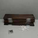 PHPH 24 Inch Wood Floating Shelves for Wall, Wooden Wall Shelves for Bedroom, Set of 6, Brown