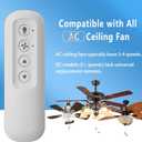 Universal Ceiling Fan Remote Control Kit Replacement for Hunter Remote 99600,99770,99122, 99123,99813,99392,99813,K5579-01,3-Speed Light Dimmer and Wall Holder Mount