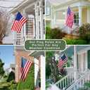 56" Wooden Flag Pole for House Pack of 1 Improved Design Tangle Free Adjustable Rotating Rings Heavy Duty Flag Poles for Outside Fit Most Flag Sizes