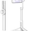 Magnetic Selfie Stick & Tripod for iPhone, 64' Phone Stand with Remote for Cell Phone iPhone 16 Pro Max (64 Inches-White)