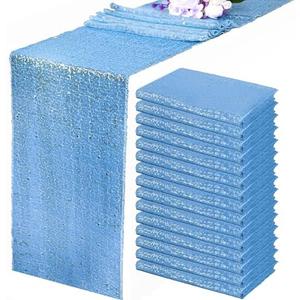 15 Pack Baby Blue Table Runner 12" x 72" Sequin Table Runner Sparkly Metallic Sequin Runner Coffee Table Runners for Wedding Bachelorette Holiday Birthday Party Bridal Shower Banquet Event Table Decor 15 Pack Baby Blue Table Runner 12" x 72" Sequin Table Runner Sparkly Metallic Sequin Runner Coffee Table Runners for Wedding Bachelorette Holiday Birthday Party Bridal Shower Banquet Event Table Decor