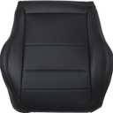 NLQR Front Driver Side Bottom Replacement Perforated Seat Cover Black Microfiber Leather Compatible with Mercedes Benz C250 C350 2012 2013 2014 2015