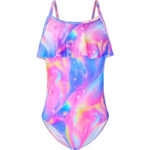 2 x Girls Swimsuit One Piece Ruffles Bathing Suit Kids' Swimwear Quick Dry Summer Beach for 2-14Y