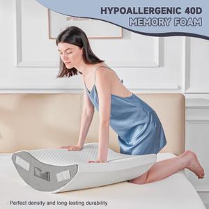 Yojoker 1PCS Orthopedic Bed Wedge Pillow  for Sleeping, Post Surgery Foam Pillow for Body, Back and Leg Pain Relief,  Support Pillow - Acid Reflux, Anti Snoring & GERD Sleeping (White)