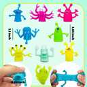 2 x 20 Pcs Finger Puppets Toys,Funny Colorful Monster Stretchy Finger Puppets,Soft Rubber Finger Doll Toys for Children's Party Favors