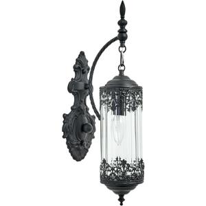 Rustic Glass Wall Sconce Mini Vintage Antique Gothic Wall Light Fixture Retro Farmhouse Mid Century Lantern Wall Sconce for Bedroom, Hallway, Living Room, Mirror, Black, E12