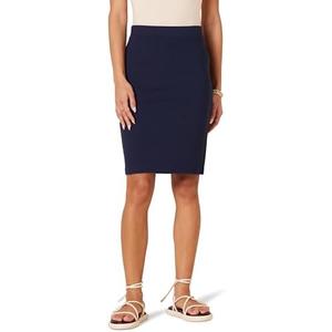 Amazon Essentials Women's Ponte Pull-On Above The Knee Fitted Pencil Skirt, Medium
