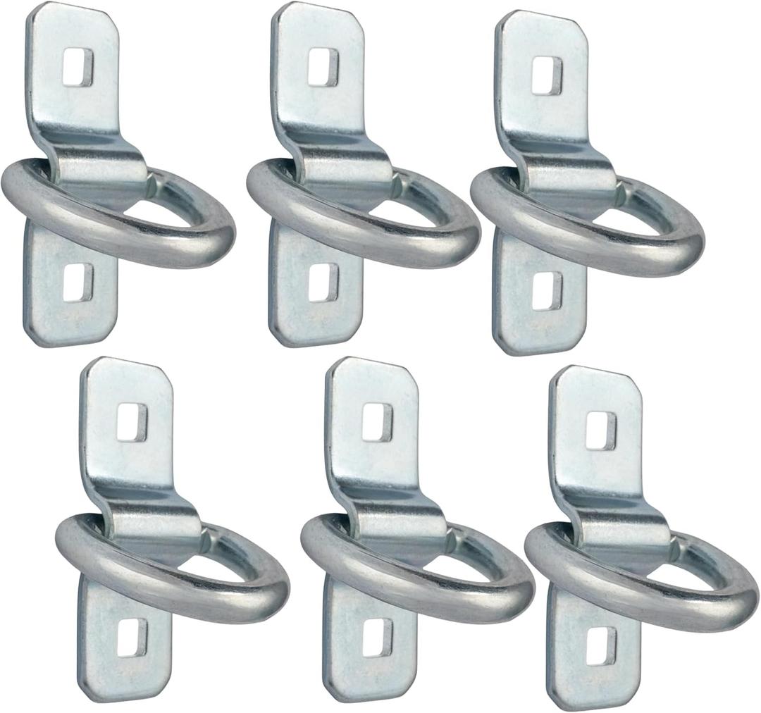 Cavo 10 PCS 3/8" Stainless Steel D-Ring Tie Down Anchors, 6000 lbs Heavy Duty Lashing Rings Kit for Trailer Pickup Van ATV SUV RV Boat Motorcycle, Cargo Surface Mount Hooks, Trucks Bed Anchors