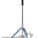 Heavy Duty Light Stand with Caster - 10.5ft/320cm Adjustable Light Stand with Stainless Steel, High Stability and Mobility Light Stand Photography for Strobe Light, Softbox, Reflector