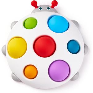 LiKee Fidget Popper Sensory Baby Toys for 10+ Months, Christmas Stocking Stuffers Push and Popping Busy Board, Montessori Toys for 1+ Years Old, Airplane Car Travel Toy for Toddlers 1-3 Stress Relief