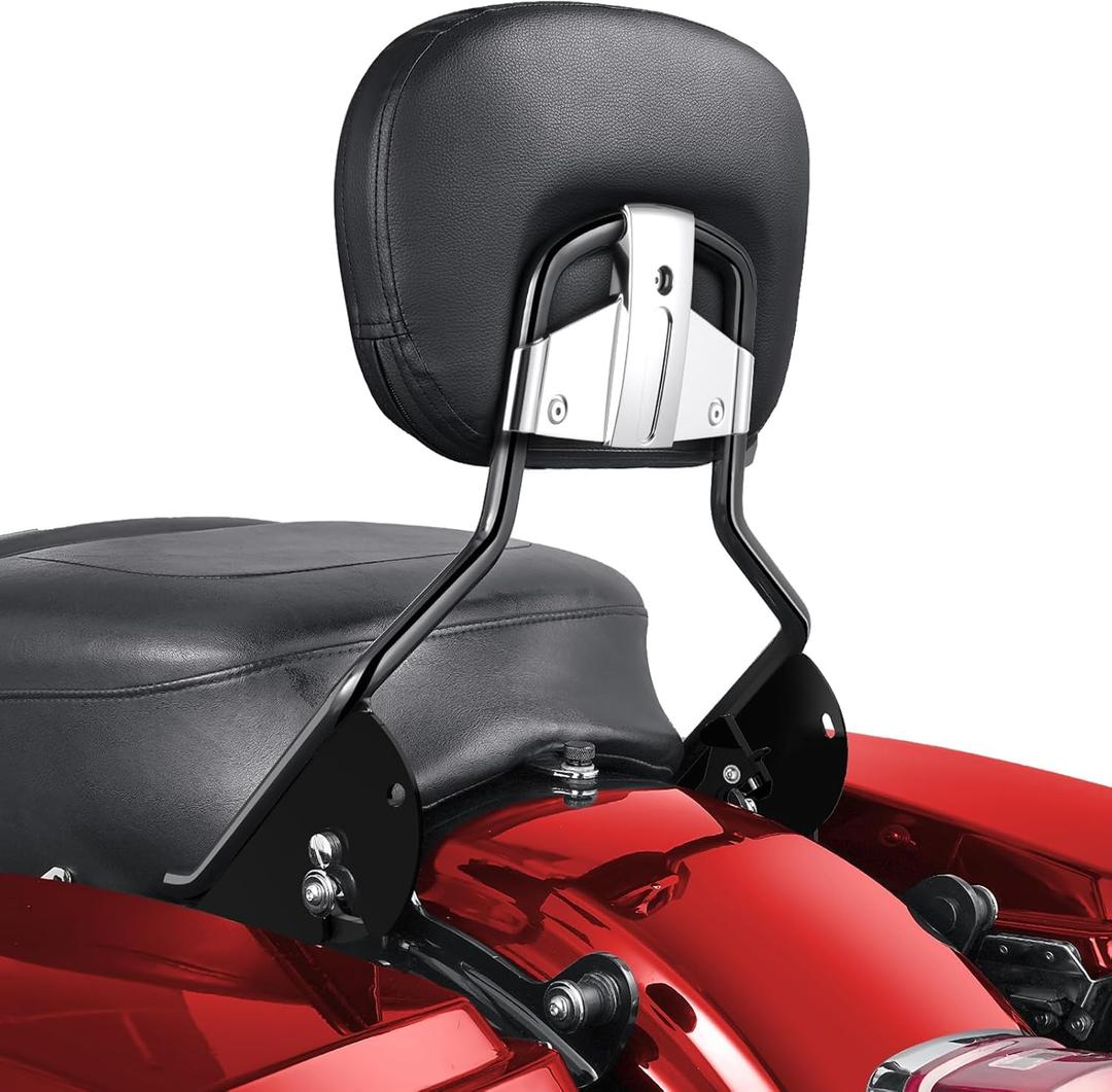 Benlari Passenger Backrest Sissy Bar, Detachable Quick Release Sissy Bar Backrest Fit for Harley Davidson Street GlideElectra Glide Road Glide Road King 2009-2024, Black