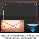 2PCS Rear Car Window Shade for Baby,Foldable Rear Window Shade for Baby in Car with 7PCS Suction Cups,Cars Sun Shades Side Windows with Storage Bag for Blocking Out Sun